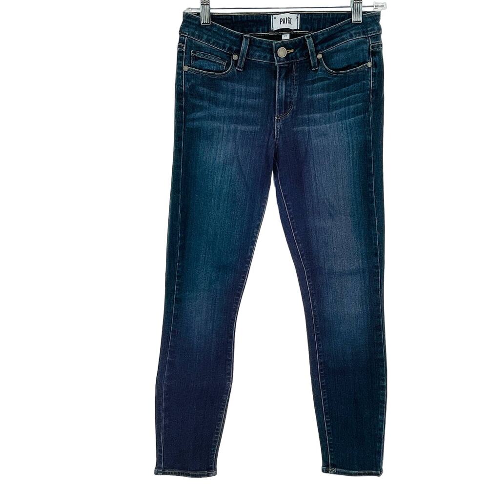 Paige Verdugo Ankle Stretch Medium Wash Blue Denim Skinny Jeans 27 - Picture 2 of 14